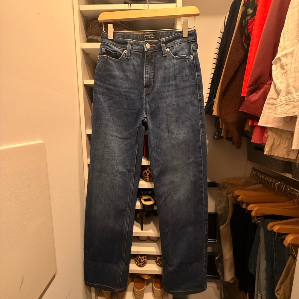 Banana Republic Factory Ultra Highrise Straight Denim Jeans 00
